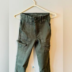#American Eagle#Army green colour#women cargo pants#high rise jegging pant